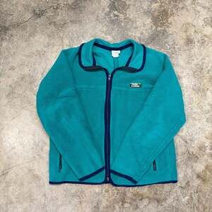 Vintage 80s L.L. Bean Teal Polartec Full Zip Fleece Jacket